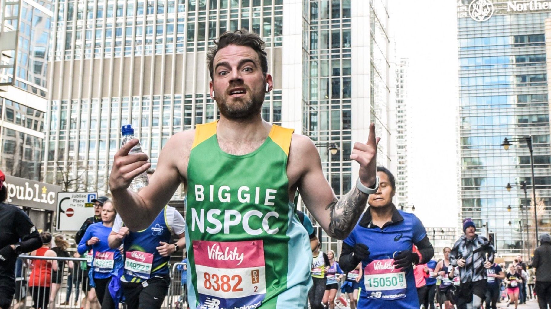 Andrew Smallwood running the London Marathon